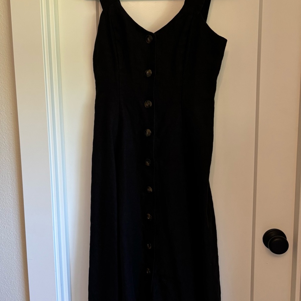 Sezane Gabby Black Button-Down Dress Size 36 - Picture 2 of 3